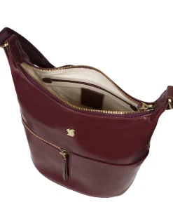 Little Kristin' Plum Leather Shoulder Bag