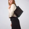 Little Patience' Snorkel Blue & Navy Blue Leather Tote Bag