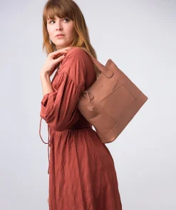 Little Patience' Subtle Pink Leather Tote Bag
