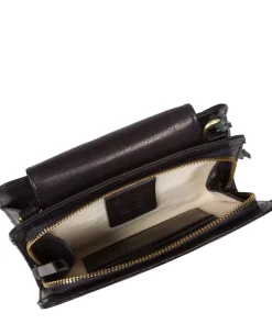 Little Wonder' Navy Leather Cross Body Clutch Bag