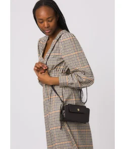 Little Wonder' Navy Leather Cross Body Clutch Bag