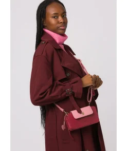 Little Wonder' Orchid & Blush Leather Cross Body Clutch Bag