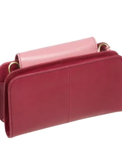 Little Wonder' Orchid & Blush Leather Cross Body Clutch Bag