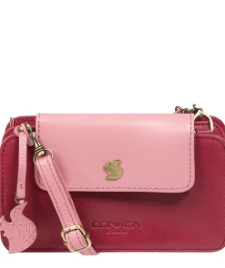 Little Wonder' Orchid & Blush Leather Cross Body Clutch Bag