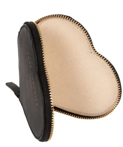 Loughton' Black Leather Heart Coin Purse