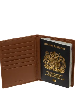 Louis' Tan Leather Passport Holder