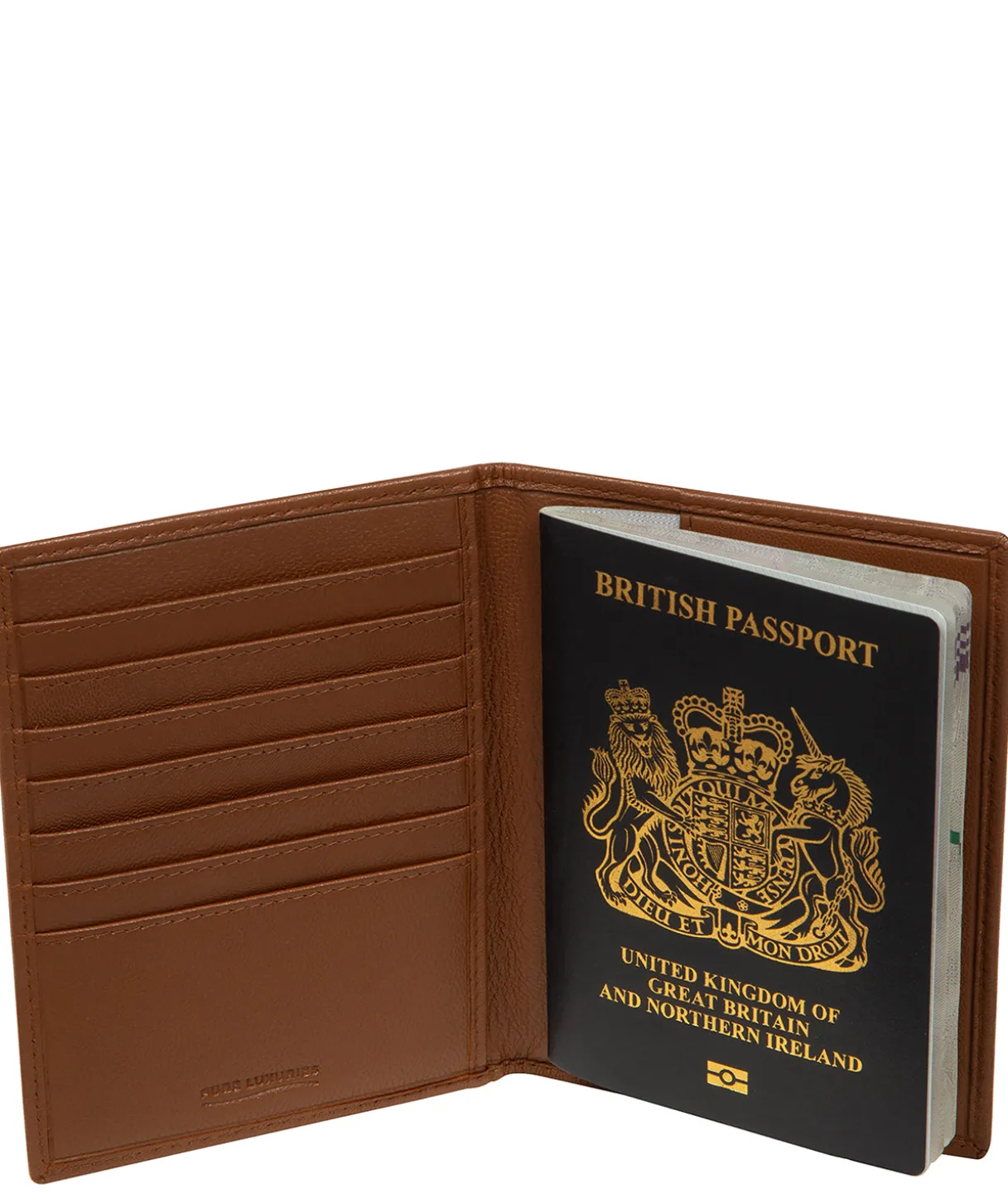 Louis' Tan Leather Passport Holder