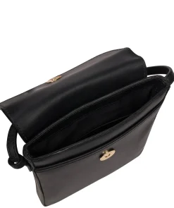 Lyra' Black Leather Cross Body Phone Bag