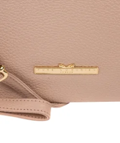 Lytham' Blush Pink Leather Cross Body Clutch Bag