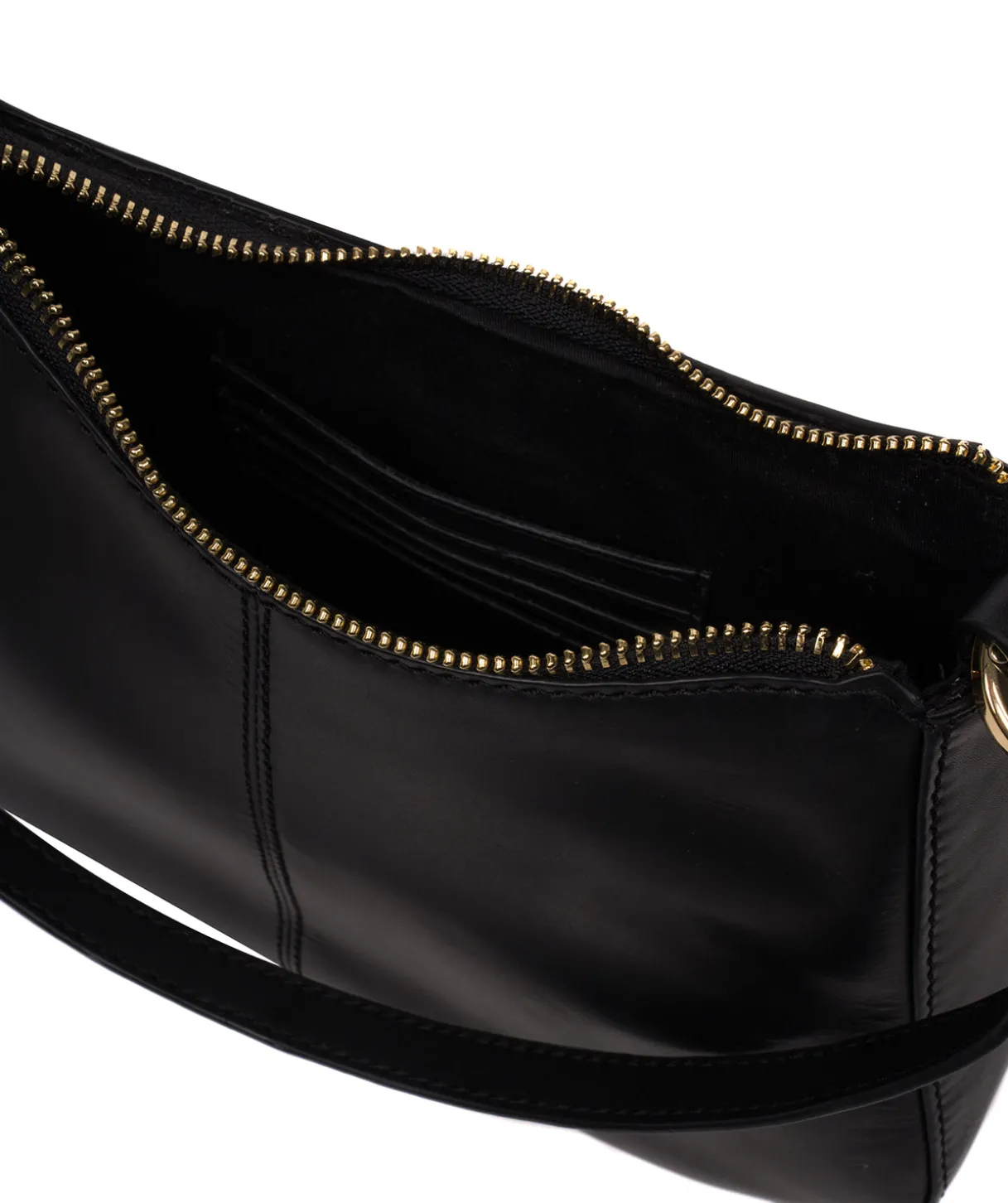 Mable' Black Leather Evening Bag