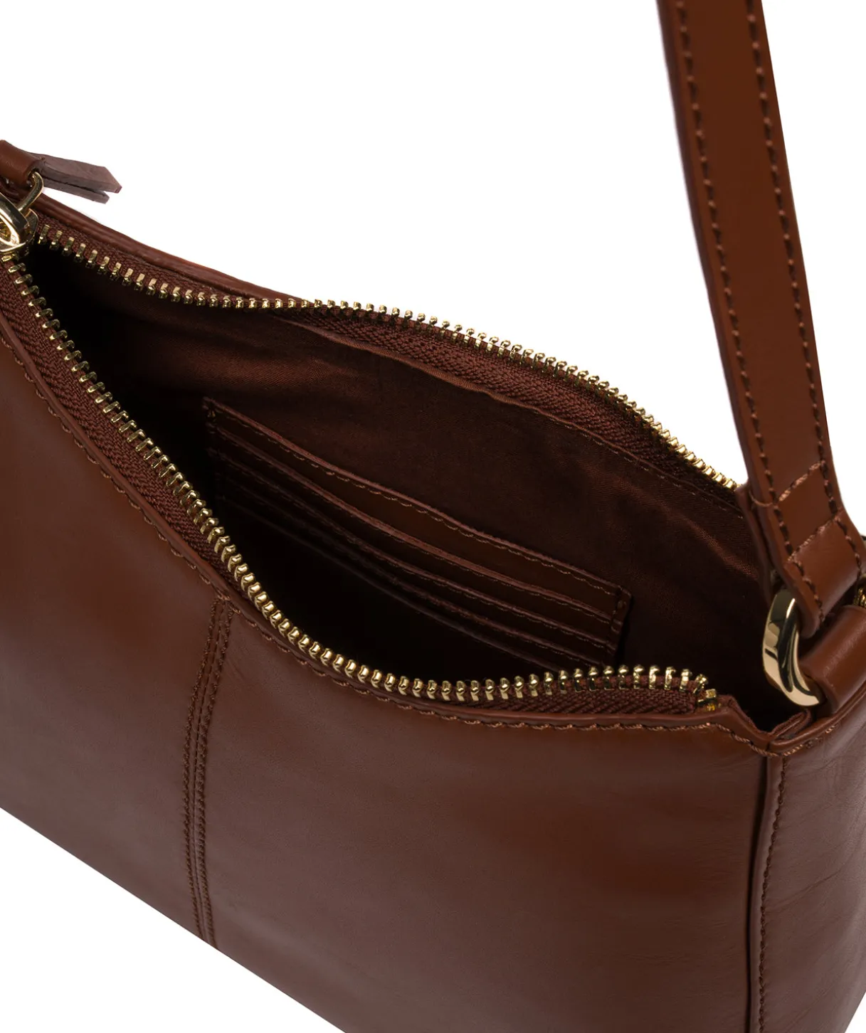 Mable' Caramel Leather Evening Bag
