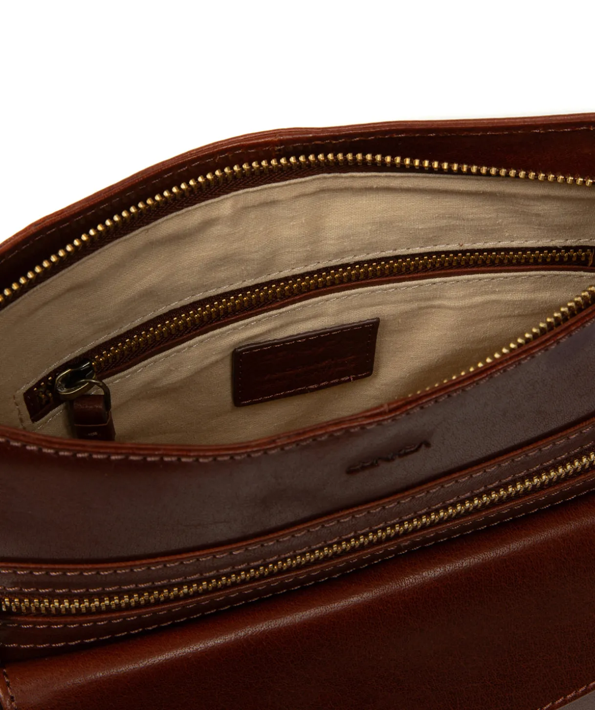 Malin' Conker Brown Leather Cross Body Bag