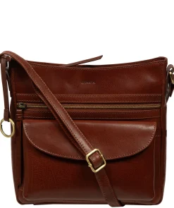 Malin' Conker Brown Leather Cross Body Bag