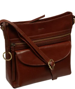 Malin' Conker Brown Leather Cross Body Bag