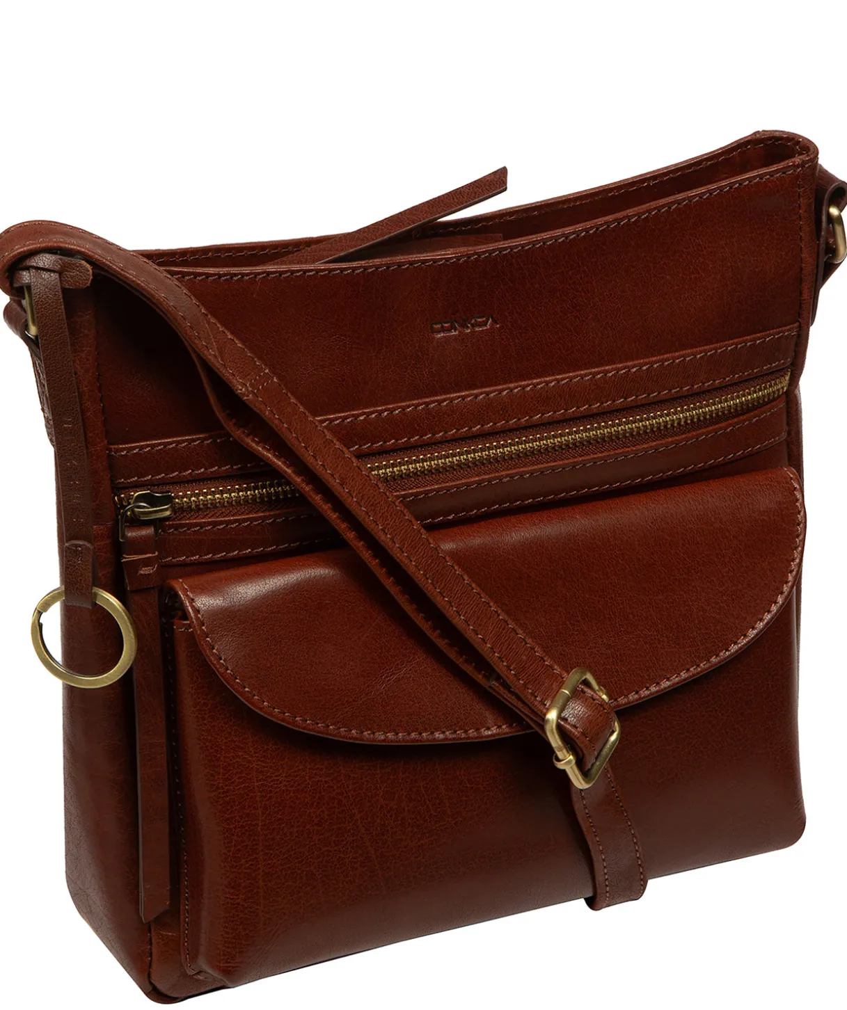 Malin' Conker Brown Leather Cross Body Bag