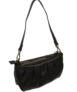 Marcelline' Black Leather Evening and Clutch Bag