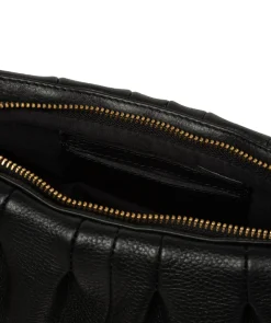 Marcelline' Black Leather Evening and Clutch Bag