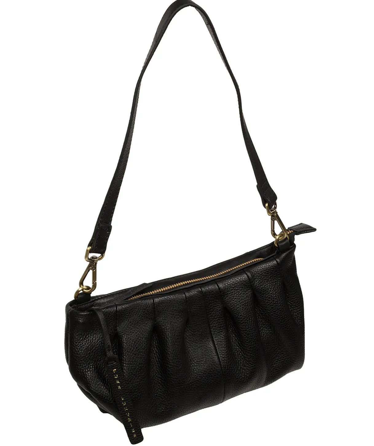 Marcelline' Black Leather Evening and Clutch Bag