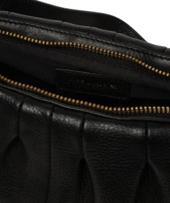 Marcelline' Black Leather Evening and Clutch Bag
