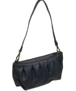 Marcelline' Navy Leather Evening and Clutch Bag