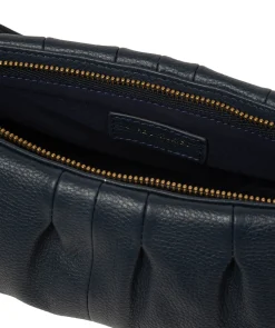 Marcelline' Navy Leather Evening and Clutch Bag
