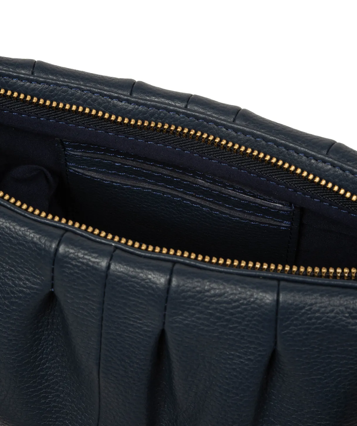 Marcelline' Navy Leather Evening and Clutch Bag
