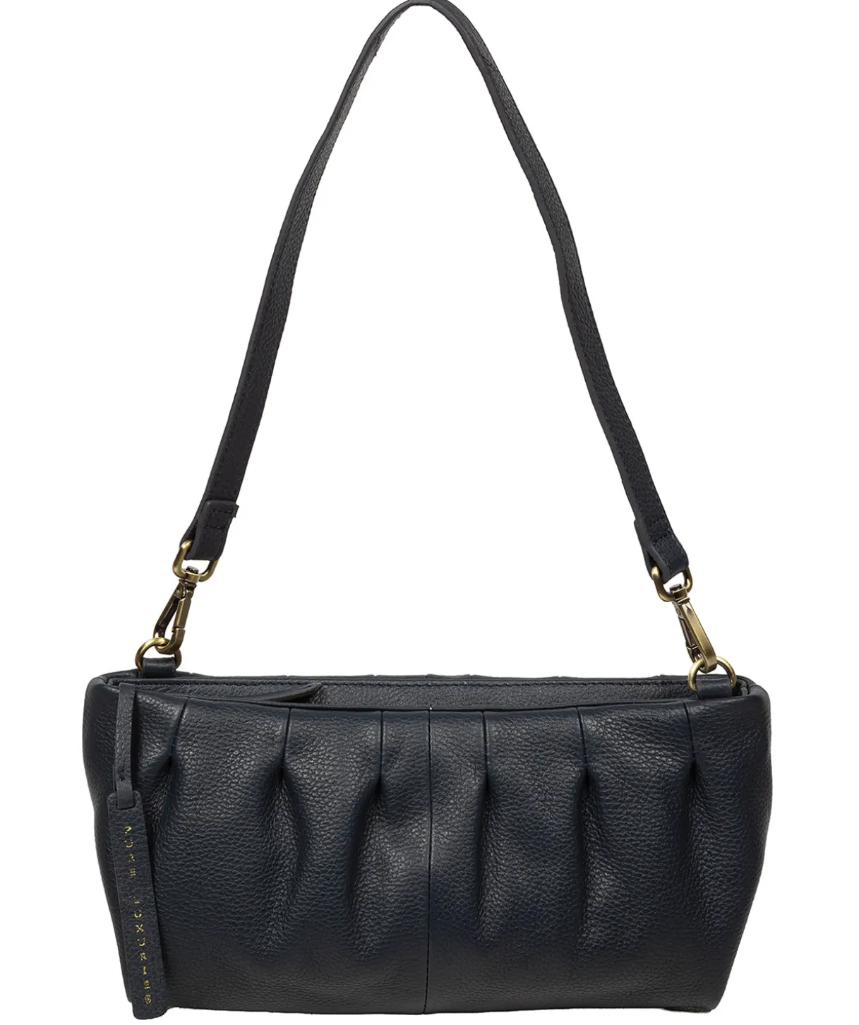 Marcelline' Navy Leather Evening and Clutch Bag