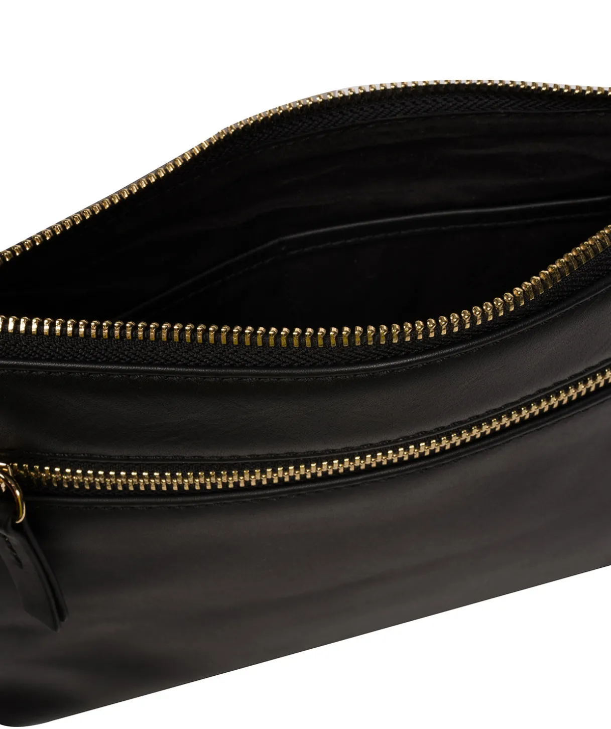Maria' Black Leather Cross Body Bag