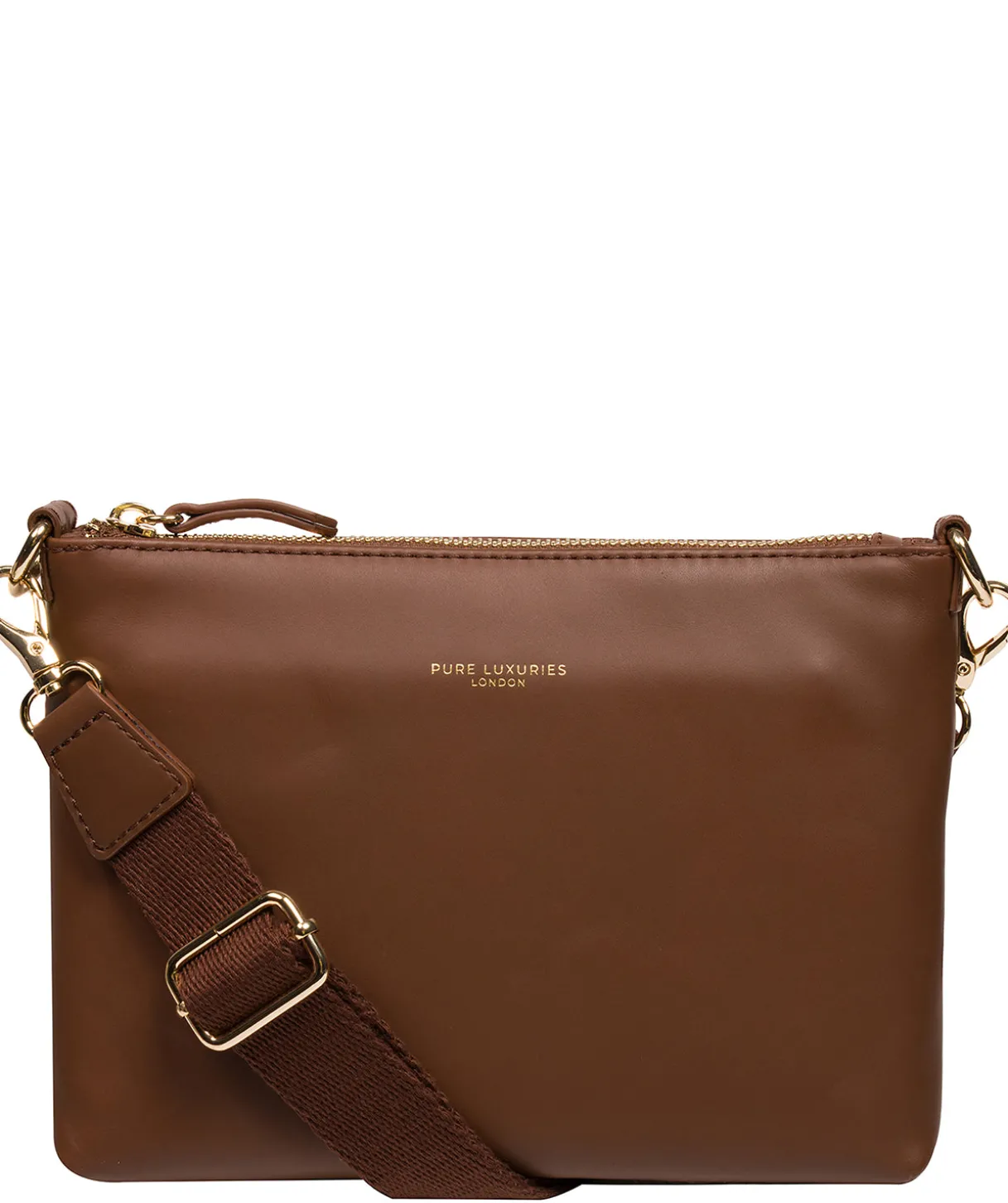 Maria' Chestnut Leather Cross Body Bag