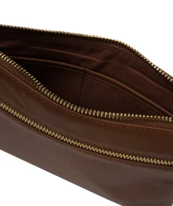 Maria' Chestnut Leather Cross Body Bag