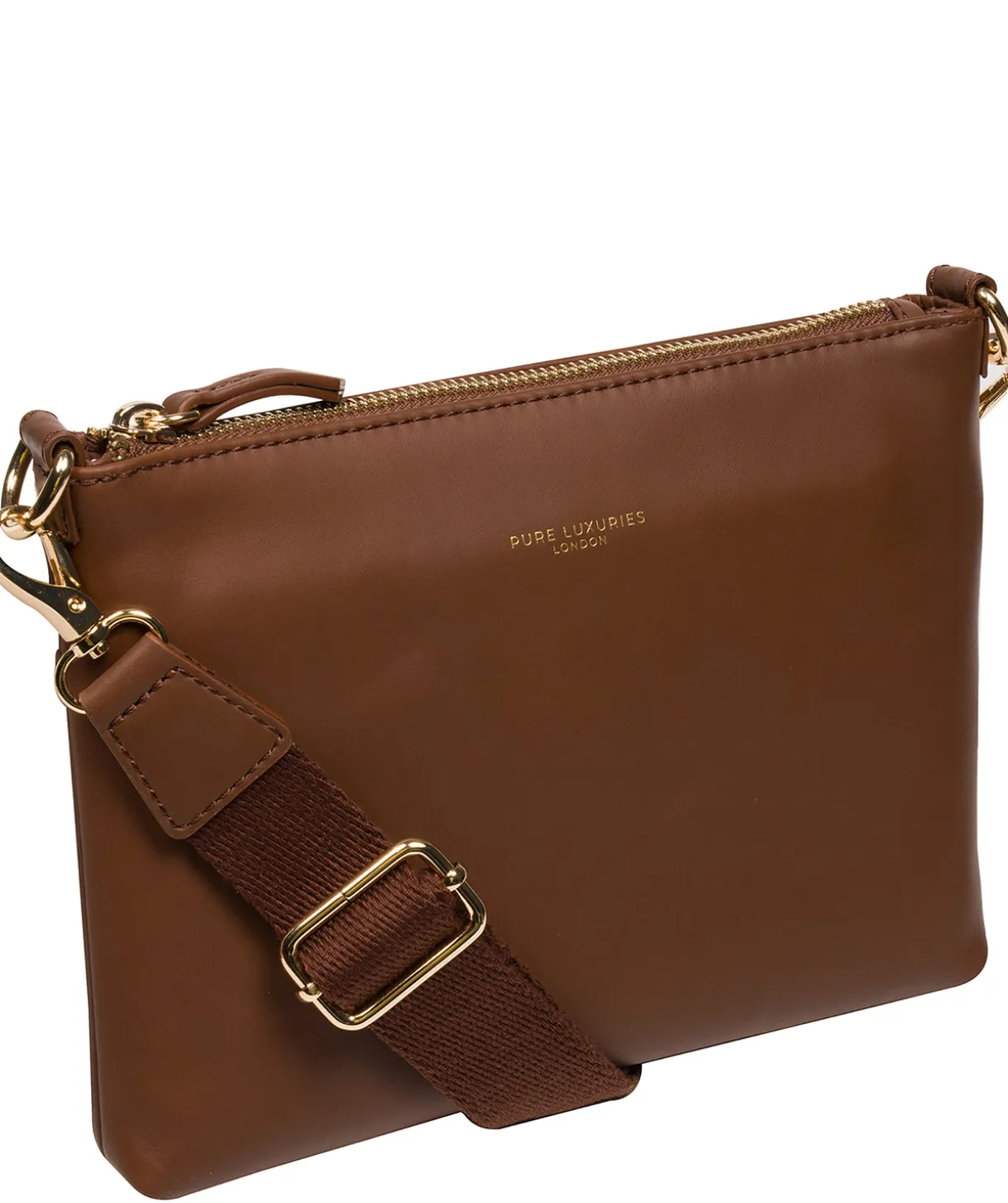 Maria' Chestnut Leather Cross Body Bag