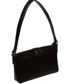 Marianne' Black Leather Evening Bag