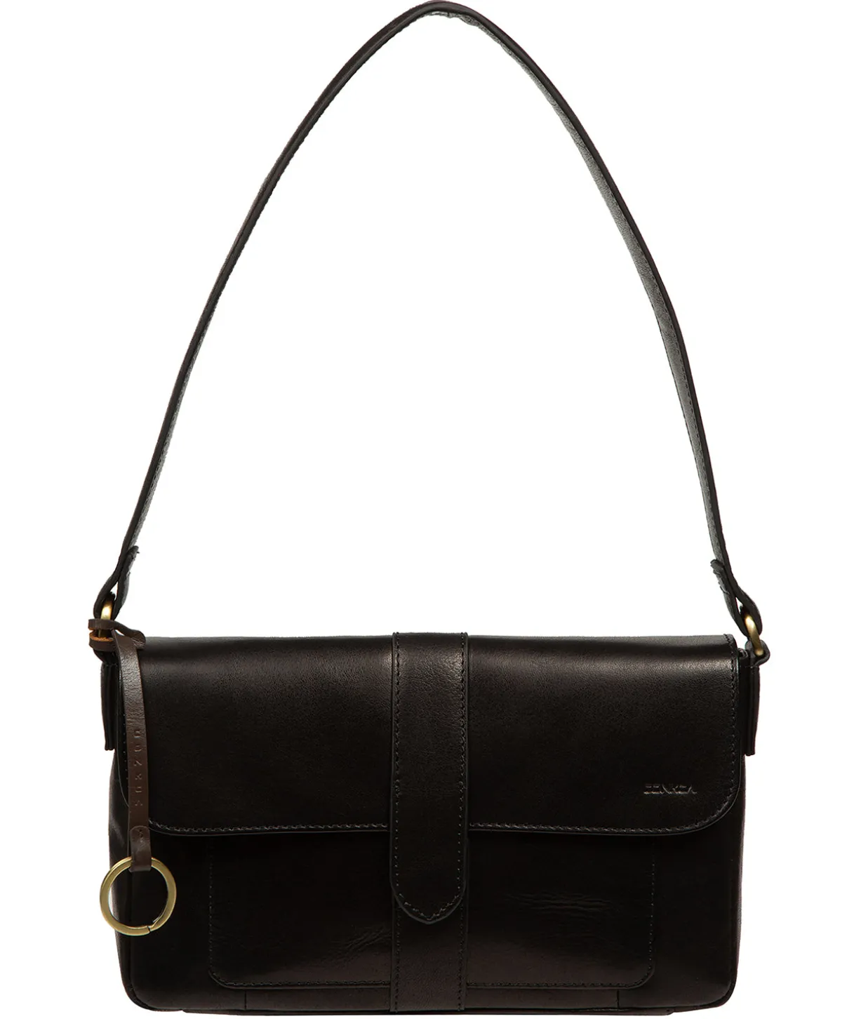 Marianne' Black Leather Evening Bag