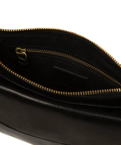 Marietta' Black Leather Cross Body Bag