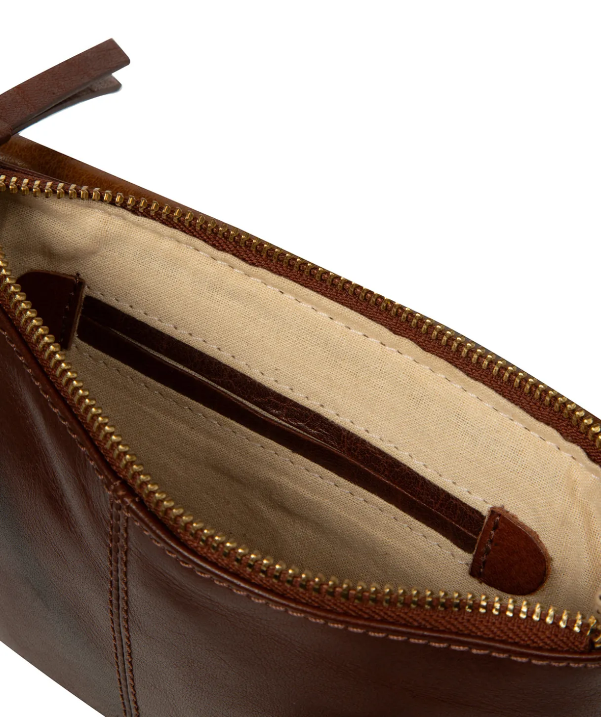 Marietta' Conker Brown & Dark Tan Leather Cross Body Bag