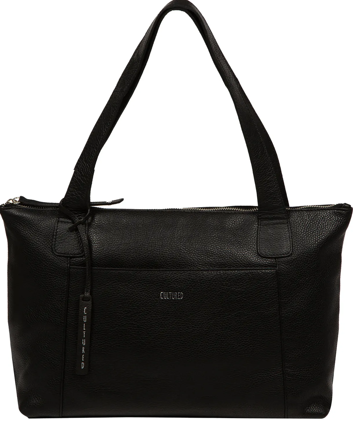 Marina' Black Leather Tote Bag