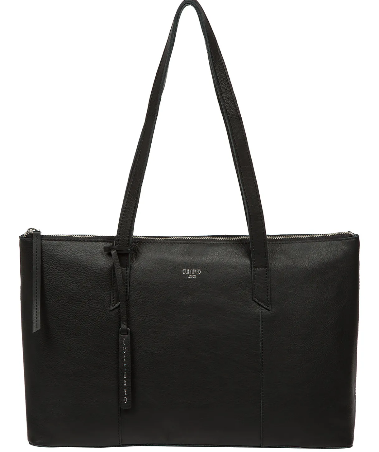Marlowe' Black Leather Tote Bag