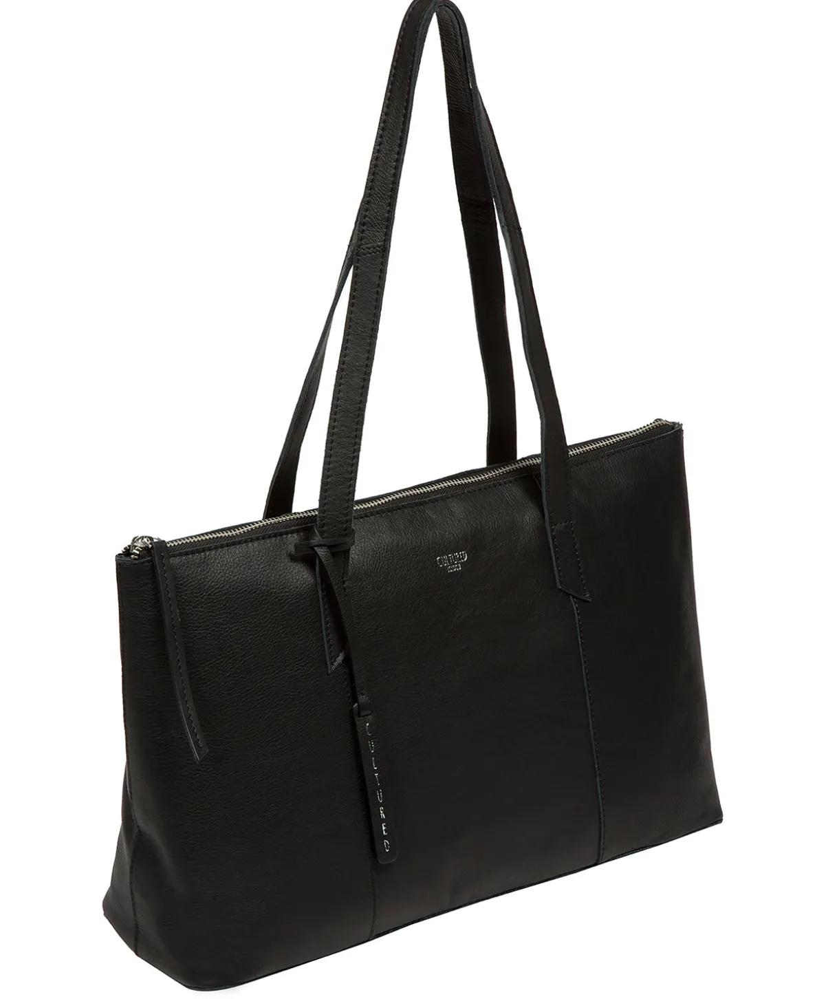 Marlowe' Black Leather Tote Bag