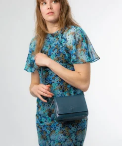 Marta' Snorkel Blue Leather Cross Body Bag