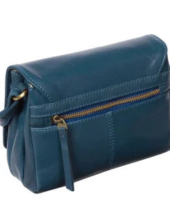 Marta' Snorkel Blue Leather Cross Body Bag
