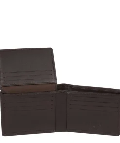 Matt' Brown Leather Bi-Fold Wallet