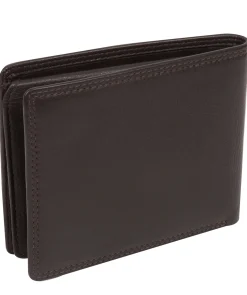 Matt' Brown Leather Bi-Fold Wallet