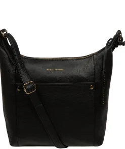 Melbury' Black Leather Shoulder Bag