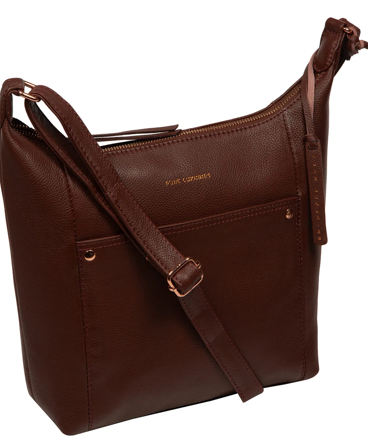 Melbury' Chestnut Leather Shoulder Bag