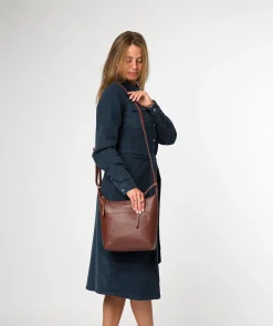 Melbury' Chestnut Leather Shoulder Bag