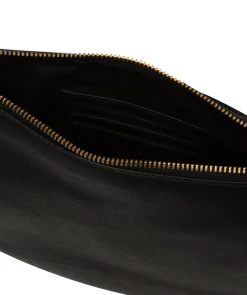 Melisande' Black Leather Cross Body Bag
