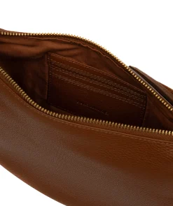Melisande' Rich Tan Leather Cross Body Bag