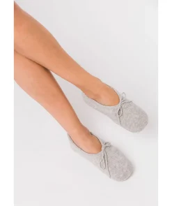 Millom' Foggy Cashmere & Merino Wool Medium Ballet Slippers