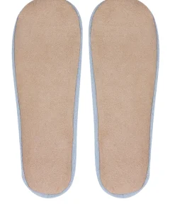 Millom' Powder Blue Cashmere & Merino Wool Medium Ballet Slippers