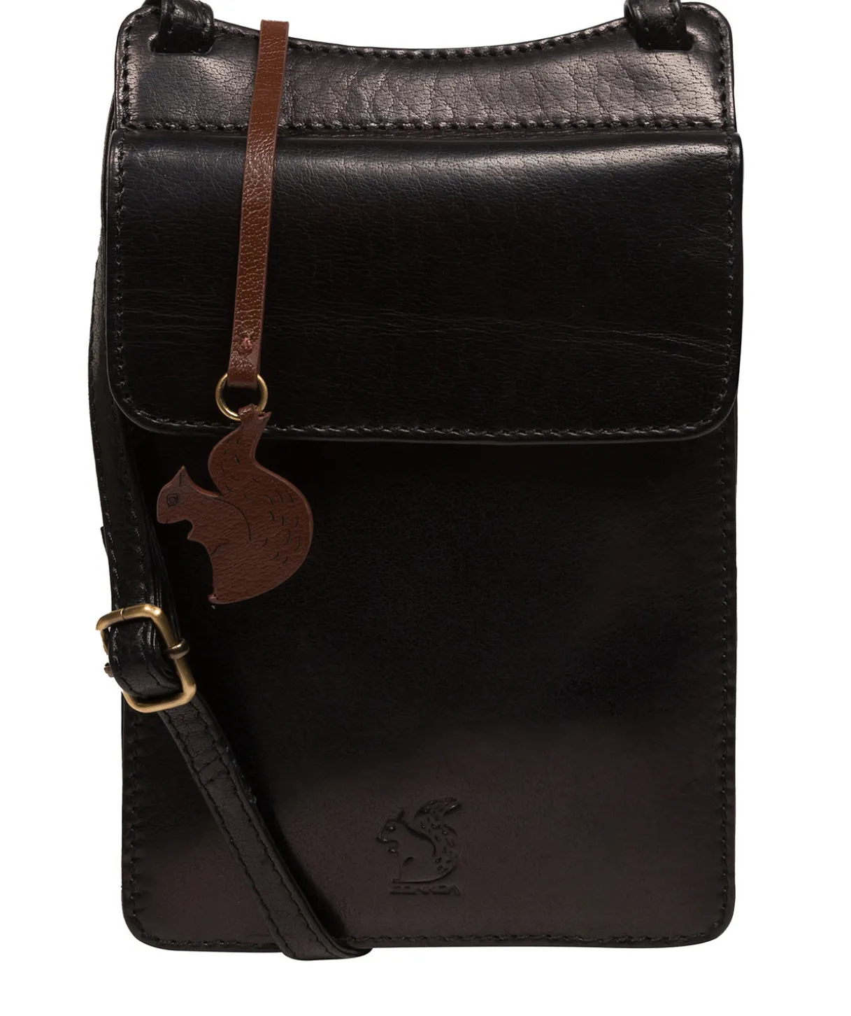 Milly' Black Leather Cross Body Phone Bag